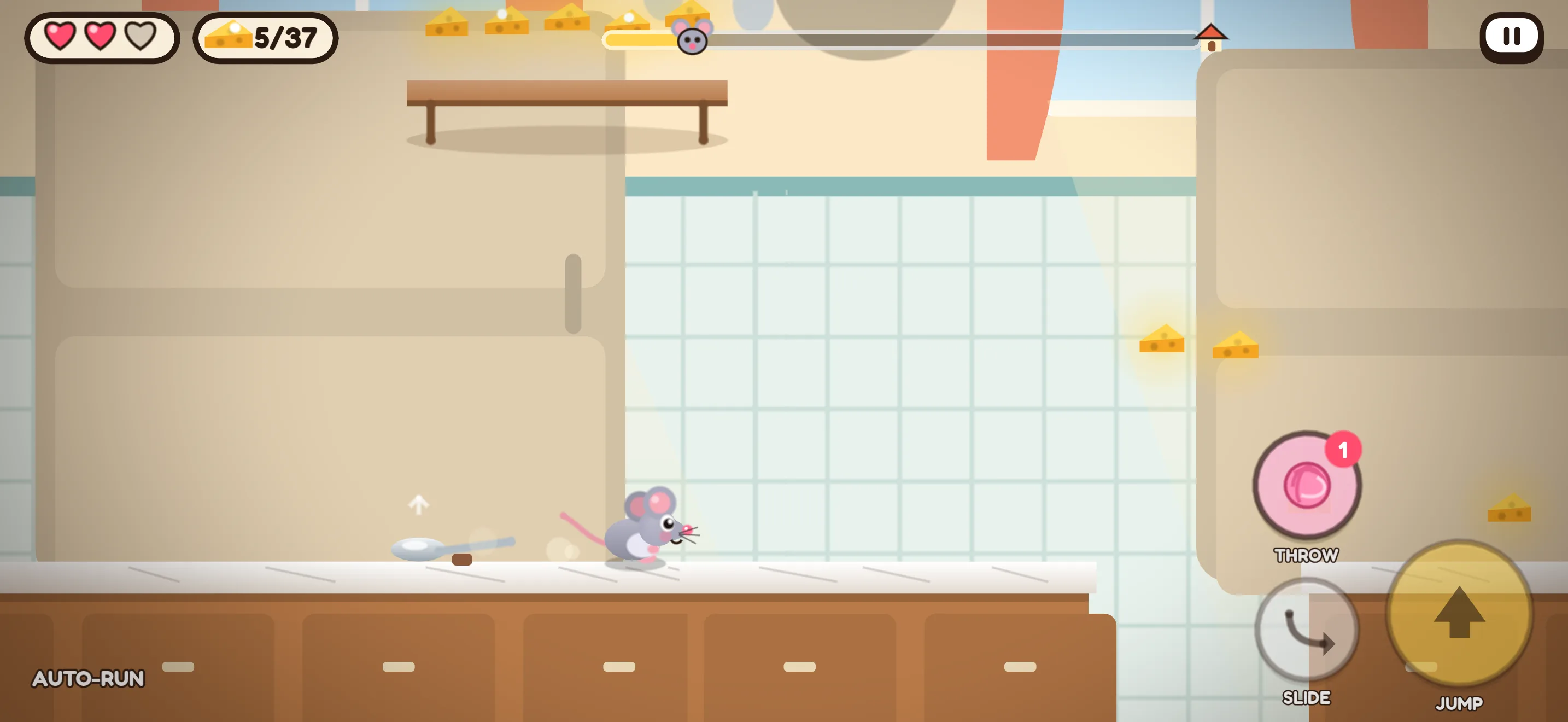 Cheezy Escape gameplay in the Giant Kitchen