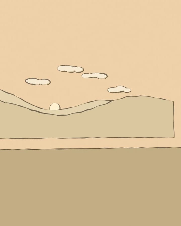 Story Mode illustration: dawn over the coast
