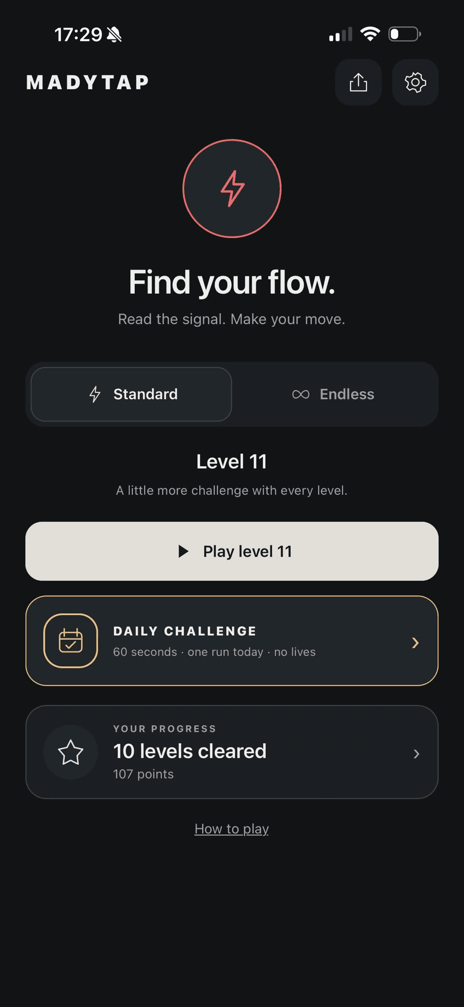 MadyTap home screen